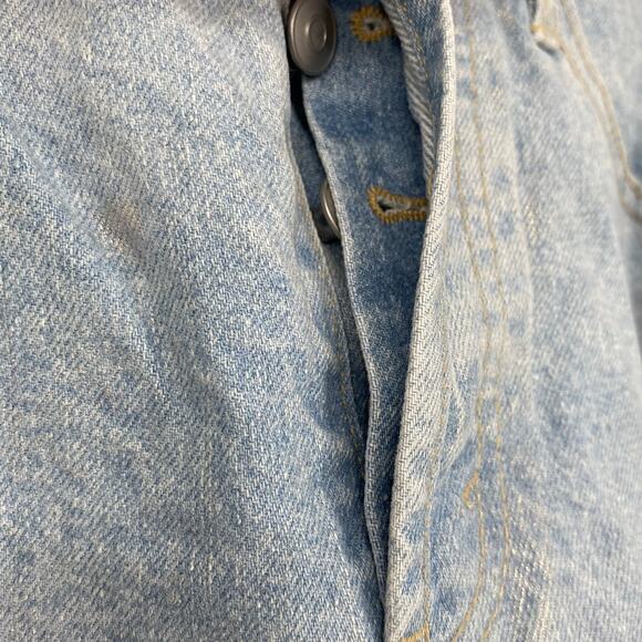 NEW WILD FABLE High Rise Button Fly Denim Jean Shorts Shimmery Blue Size 6 - Picture 3 of 5